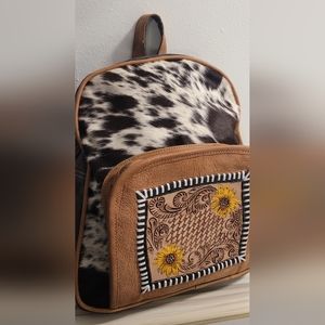 New Klassy Cowgirl Showman Hair On Cowhide Leather Bookbag